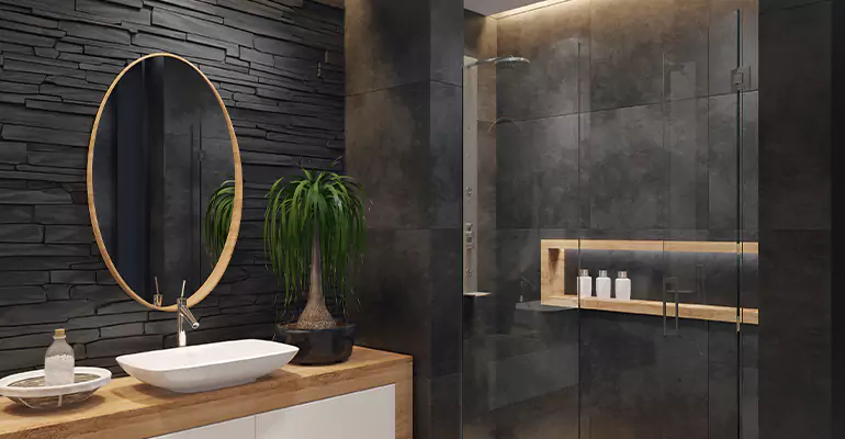 Bathroom Floor Tile Remodel in Claremore